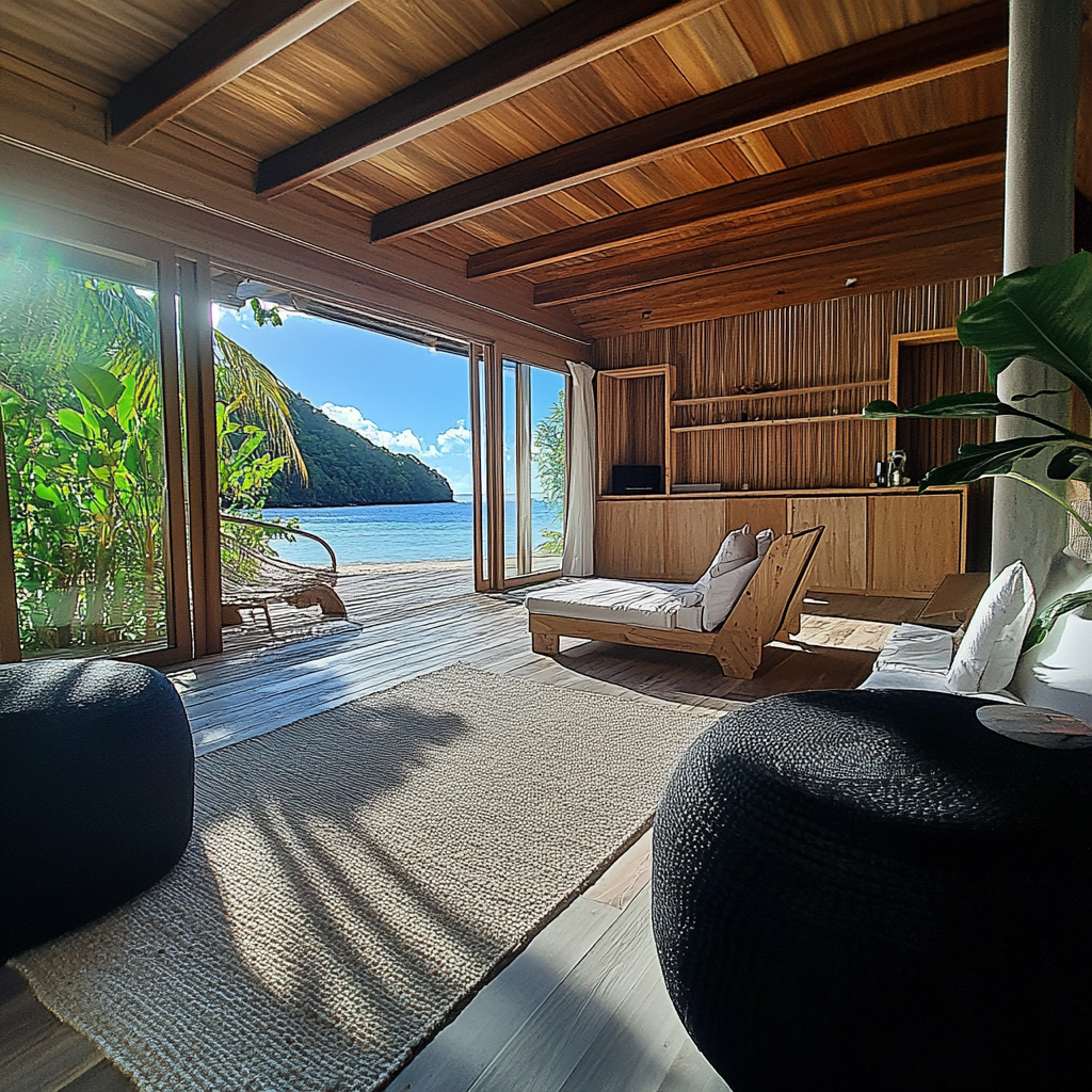 Modern Wooden Cabin Interior