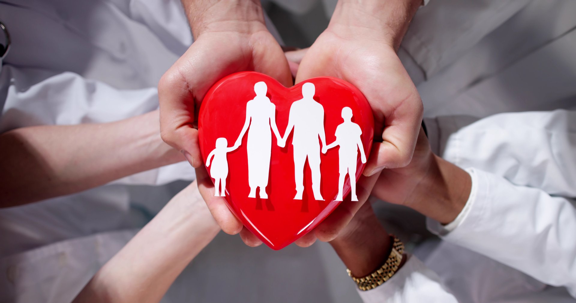 Family And Medical Doctors. Health Care Cover