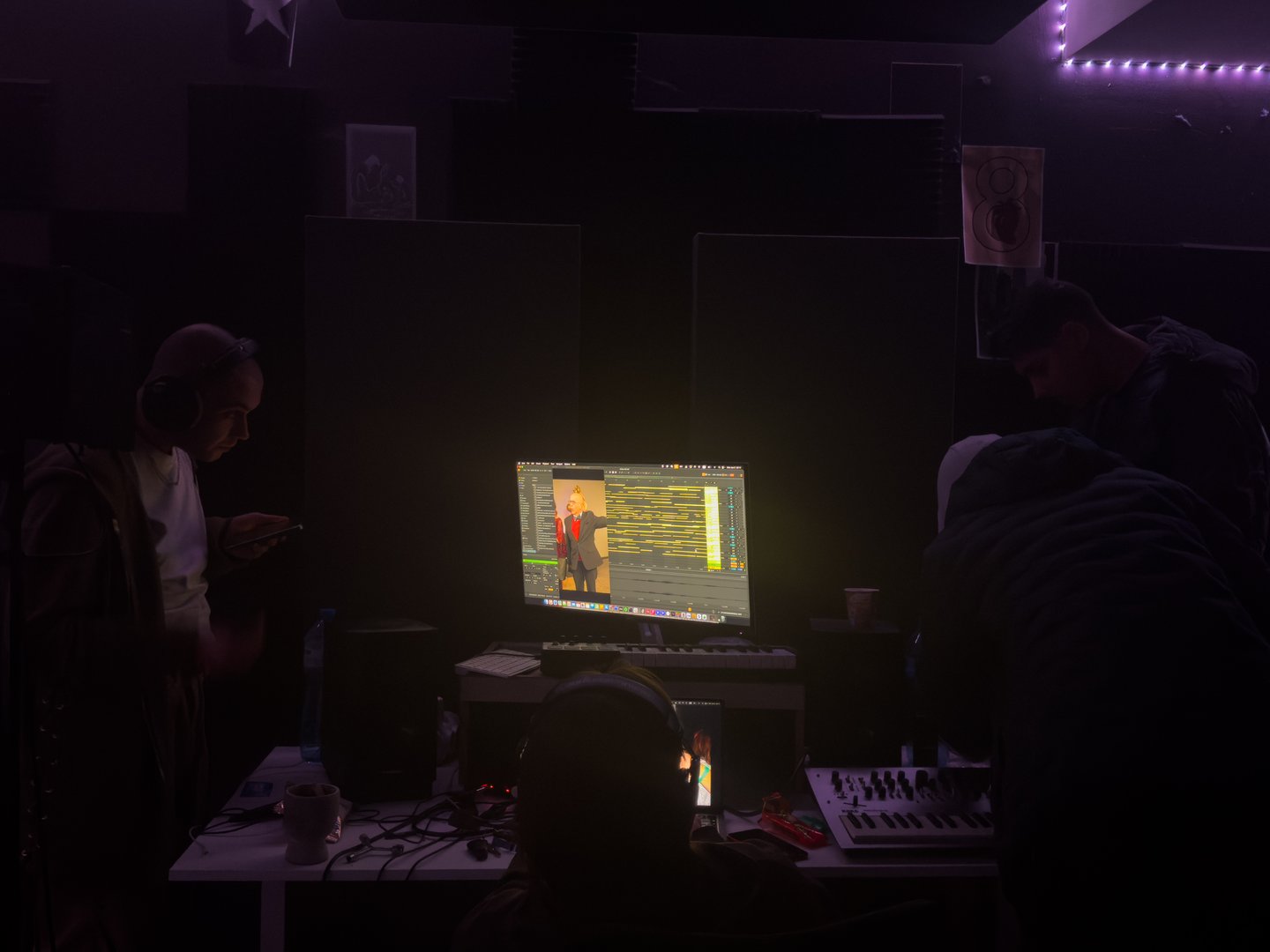 Recording studio control room