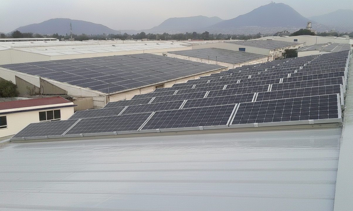 Proyecto empresarial de instalación de paneles solares con sistema de 80 paneles y 30kW de capacidad