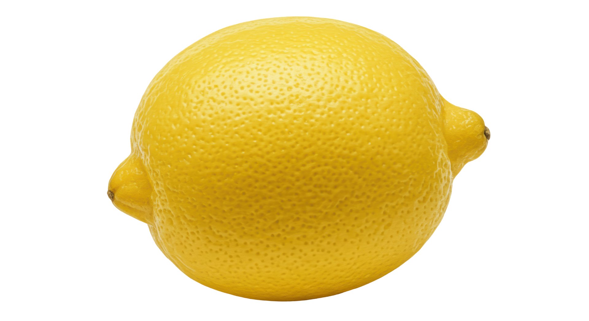 Isolated Fresh Yellow Lemon