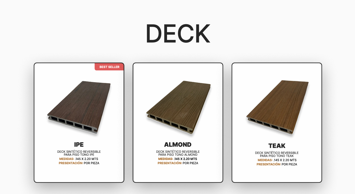 DECK - Decking de alta calidad para exteriores