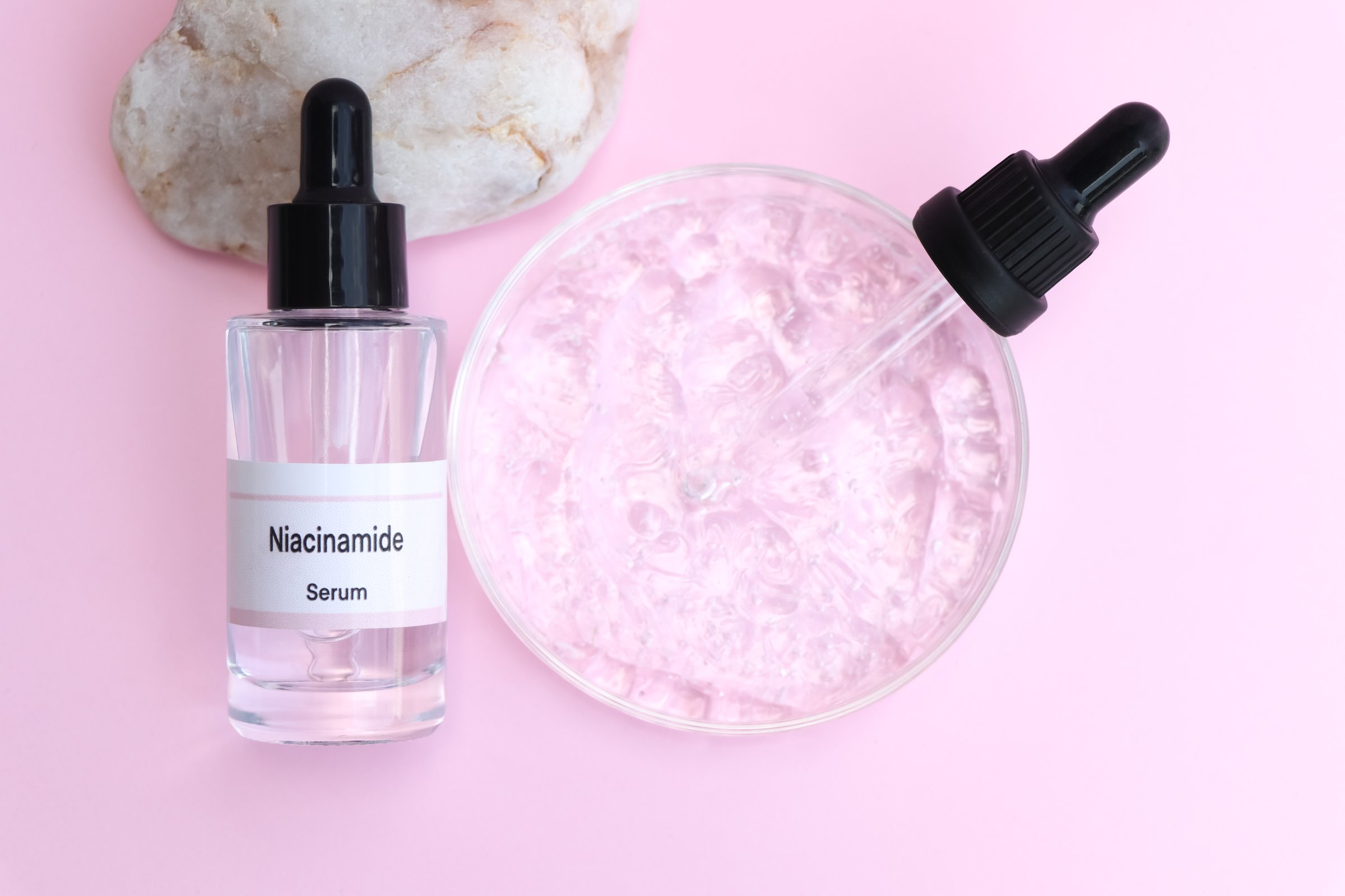 Niacinamide in a bottle, Substances used for treatment or medical beauty enhancement, beauty product