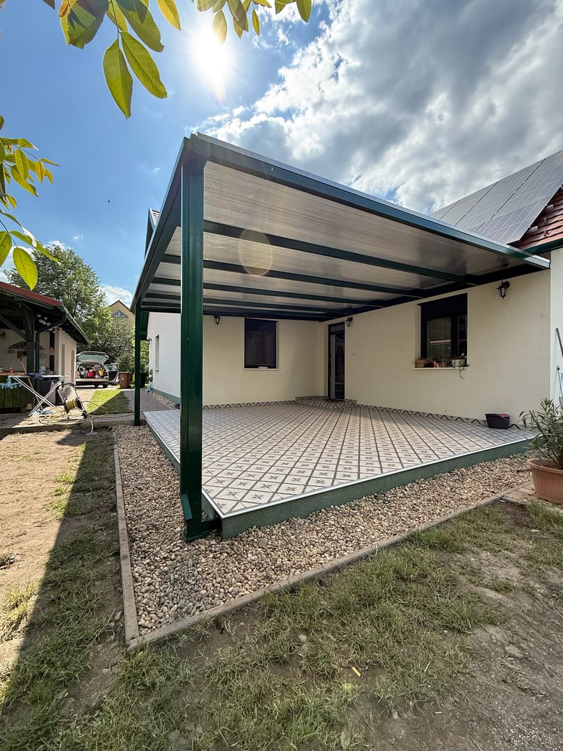 Terasz előtető referencia projekt