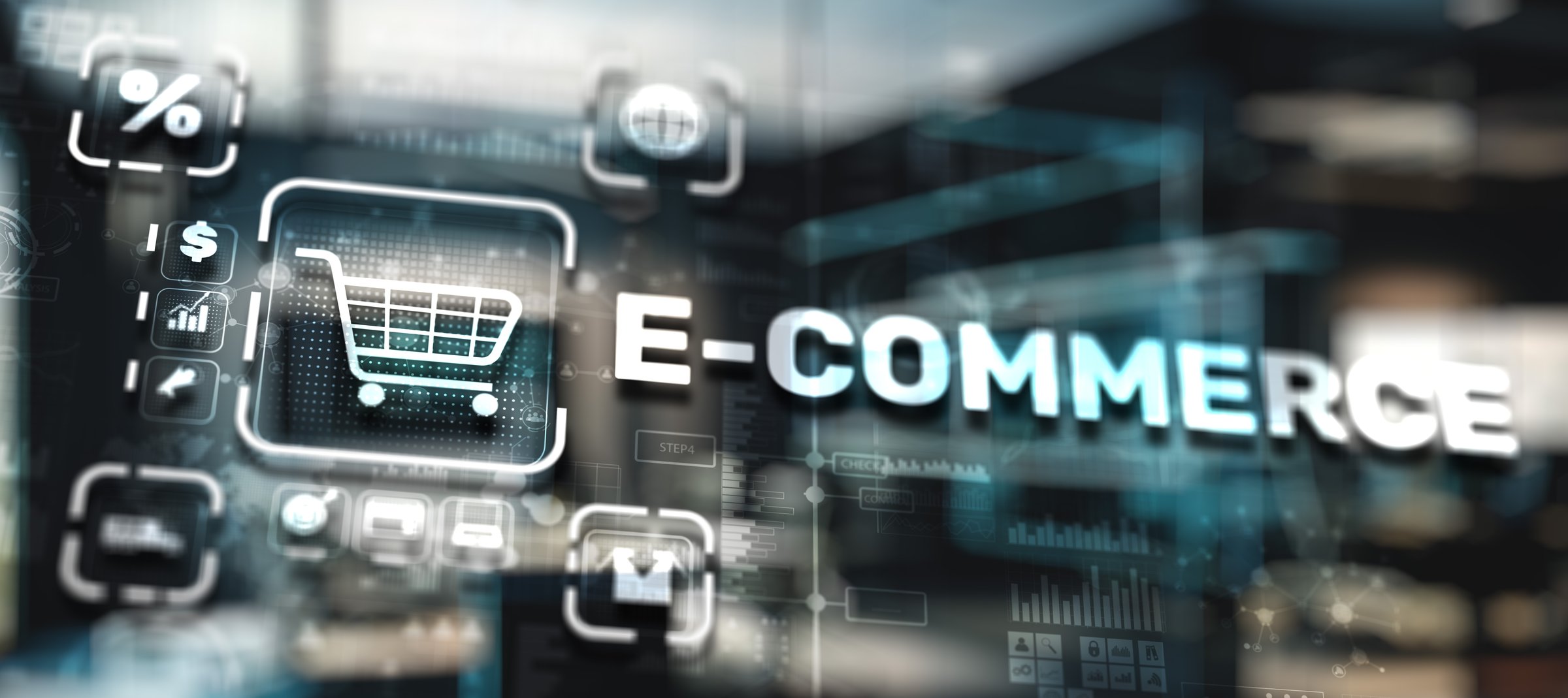 E-commerce Online shopping concept. Digital Marketing Online.