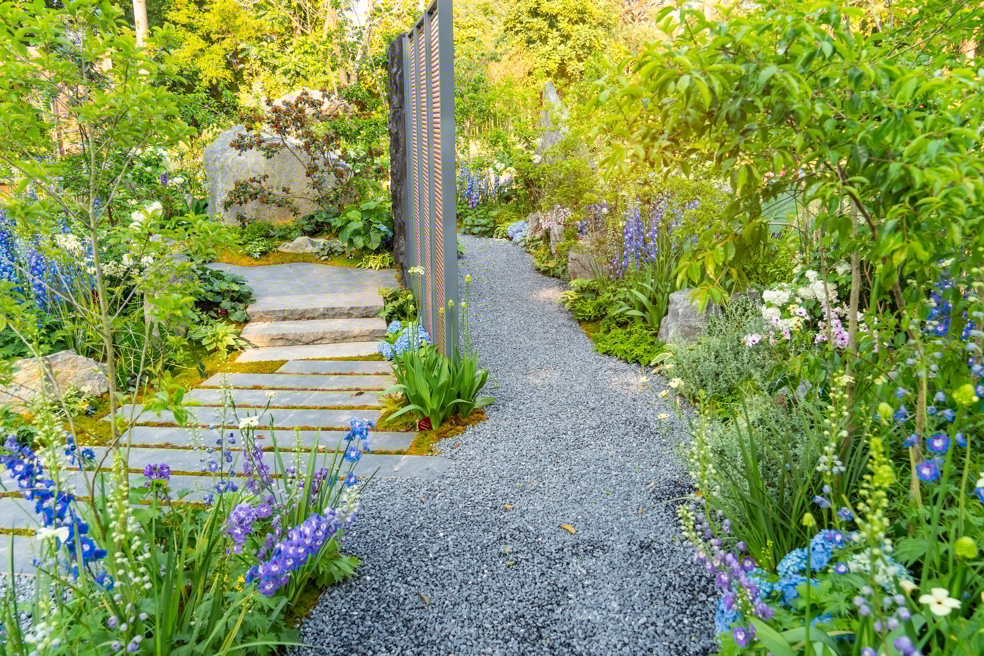 path leading through a garden
