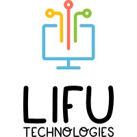 Logo of LIFU Technologies featuring a computer monitor with colorful lines and the company name in bold text below.