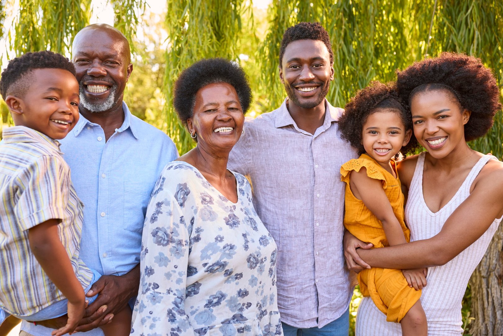 Portrait of multi-generation family