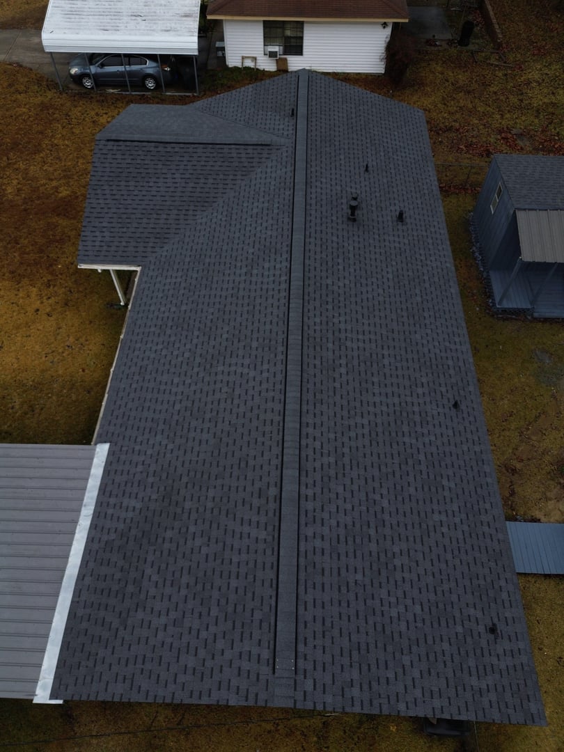 Completed roofing project