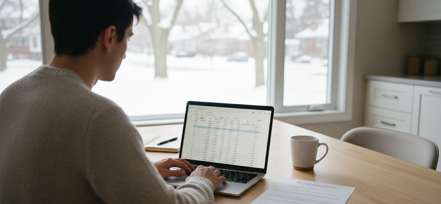 Canadian homeowner reviewing mortgage renewal options in 2026