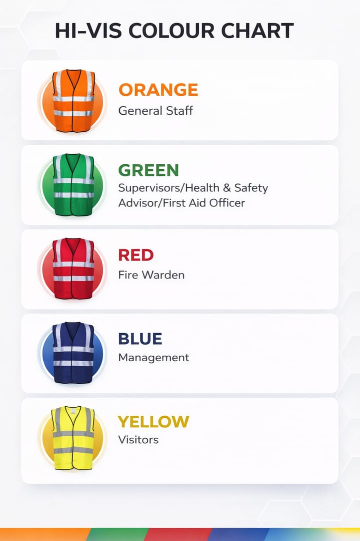 Hi-Vis Requirements Chart