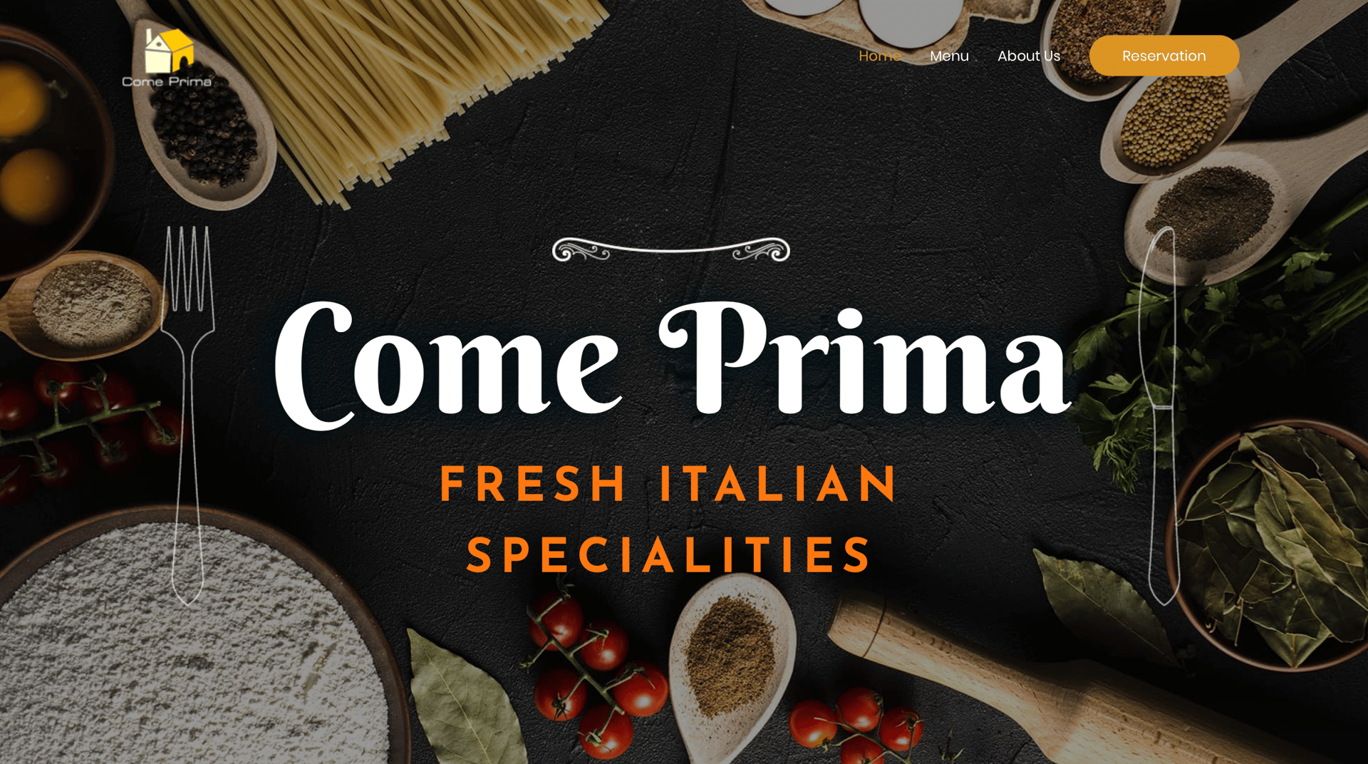 WordPress website for Italian pizza restaurant - Custom menu design and online ordering system