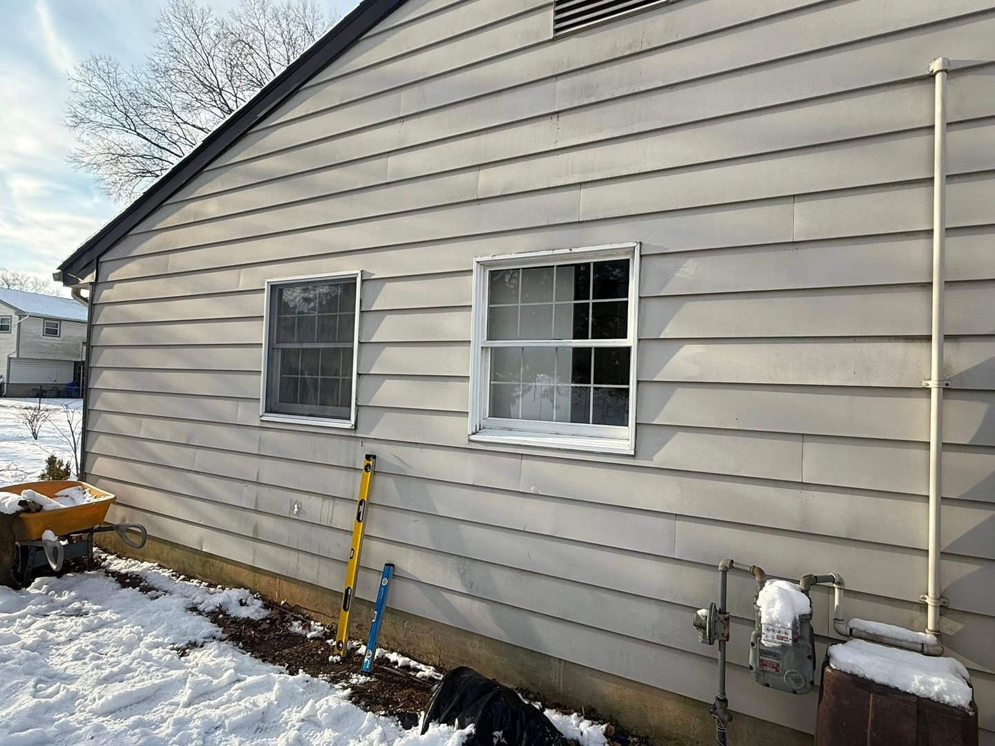 Window frame repair before and after