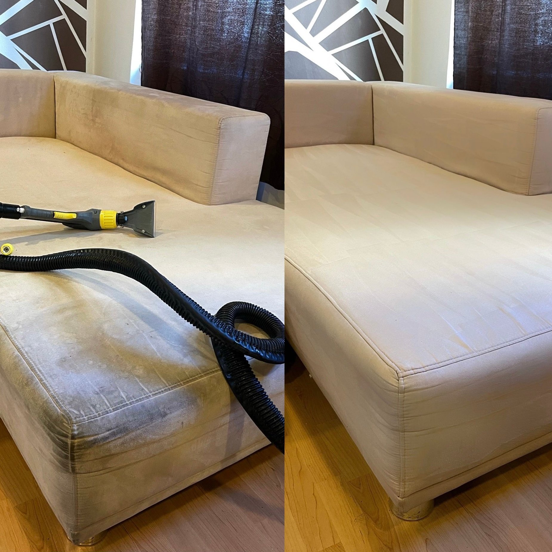 Designer Couch Vorher/Nachher