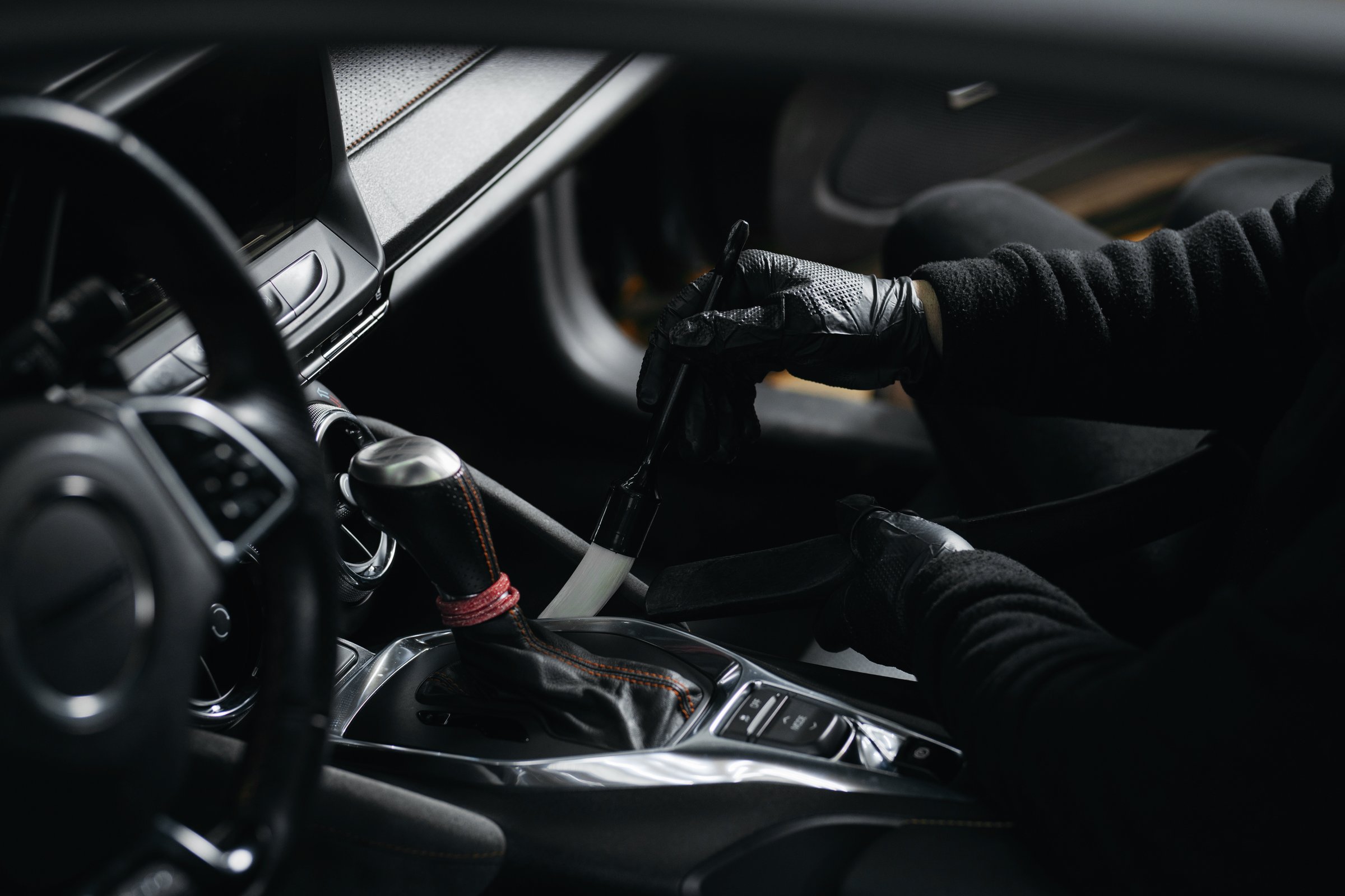 Car interior cleaning. Car detailing