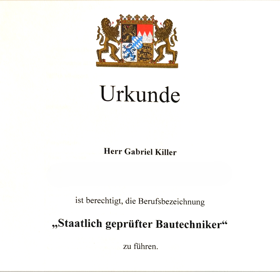 Staatlich geprüfter Bautechniker - Fachschule für Bautechnik München