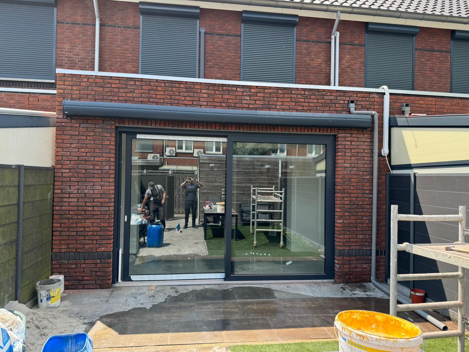 Nieuwe schuifpui RAL 7016 antraciet