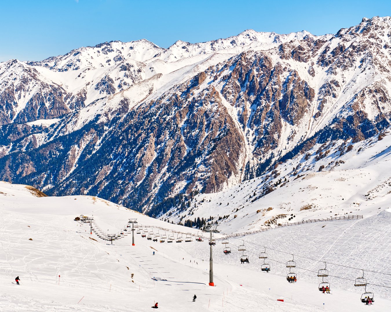 Medeo Valley in Zaili Alatau mountain range, Kazakhstan
