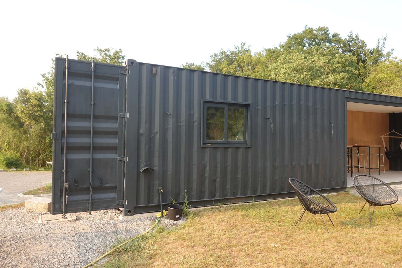 Modern tiny house from shipping container