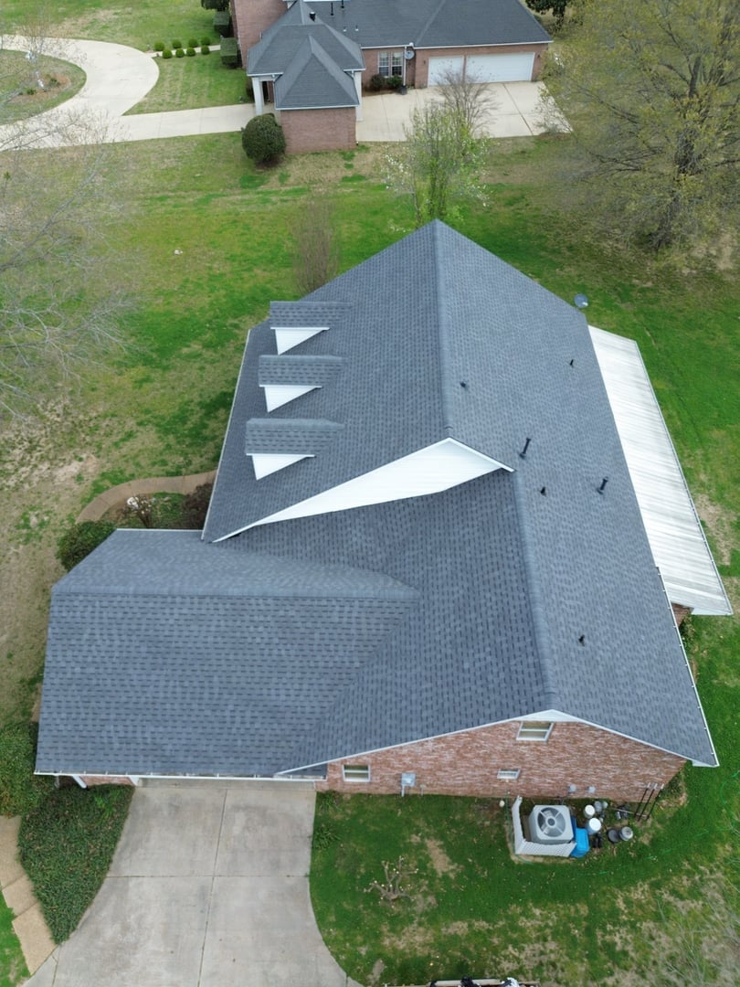 Completed roofing project