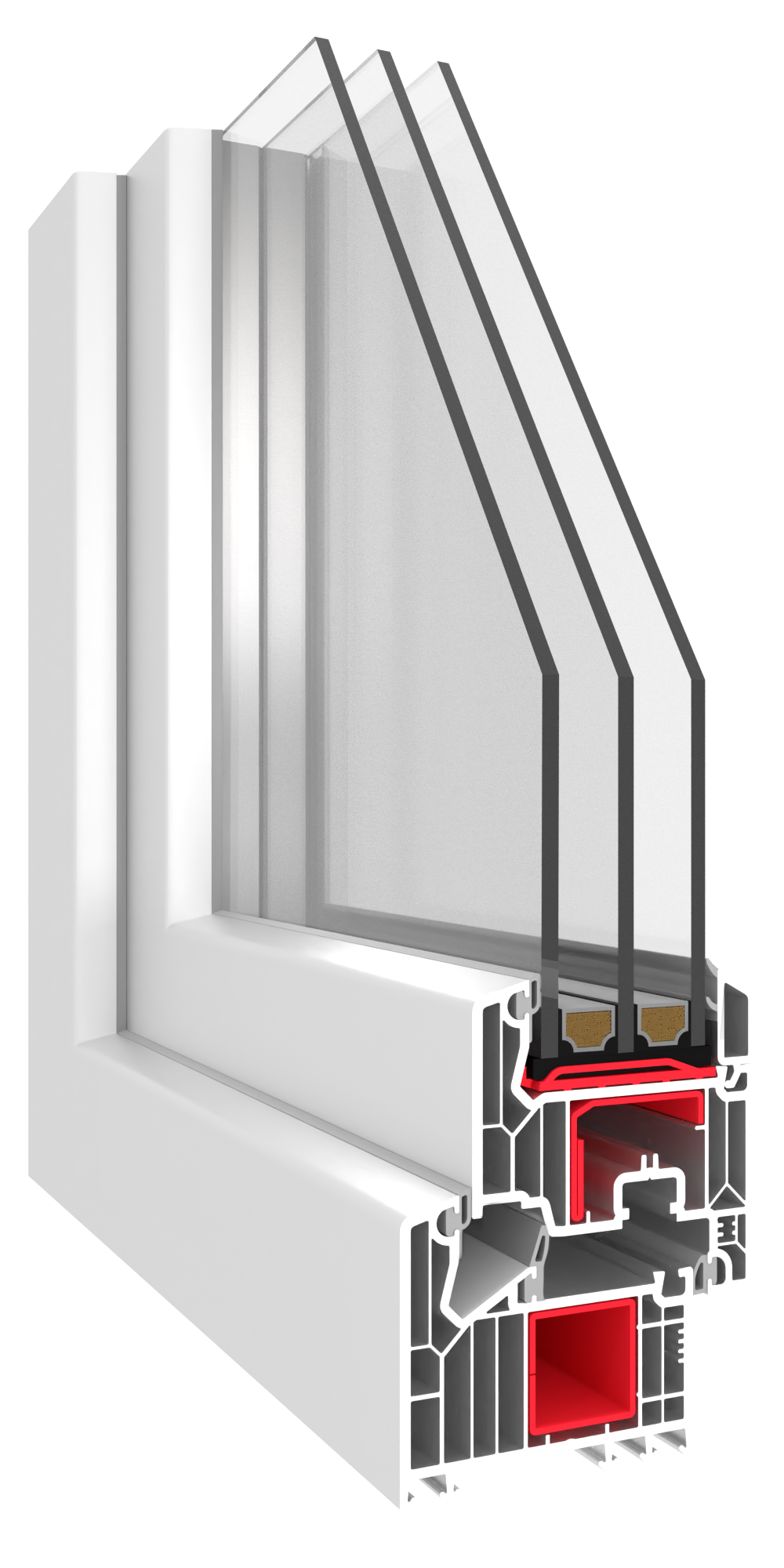 VEKA 82 MD profiel doorsnede technische tekening