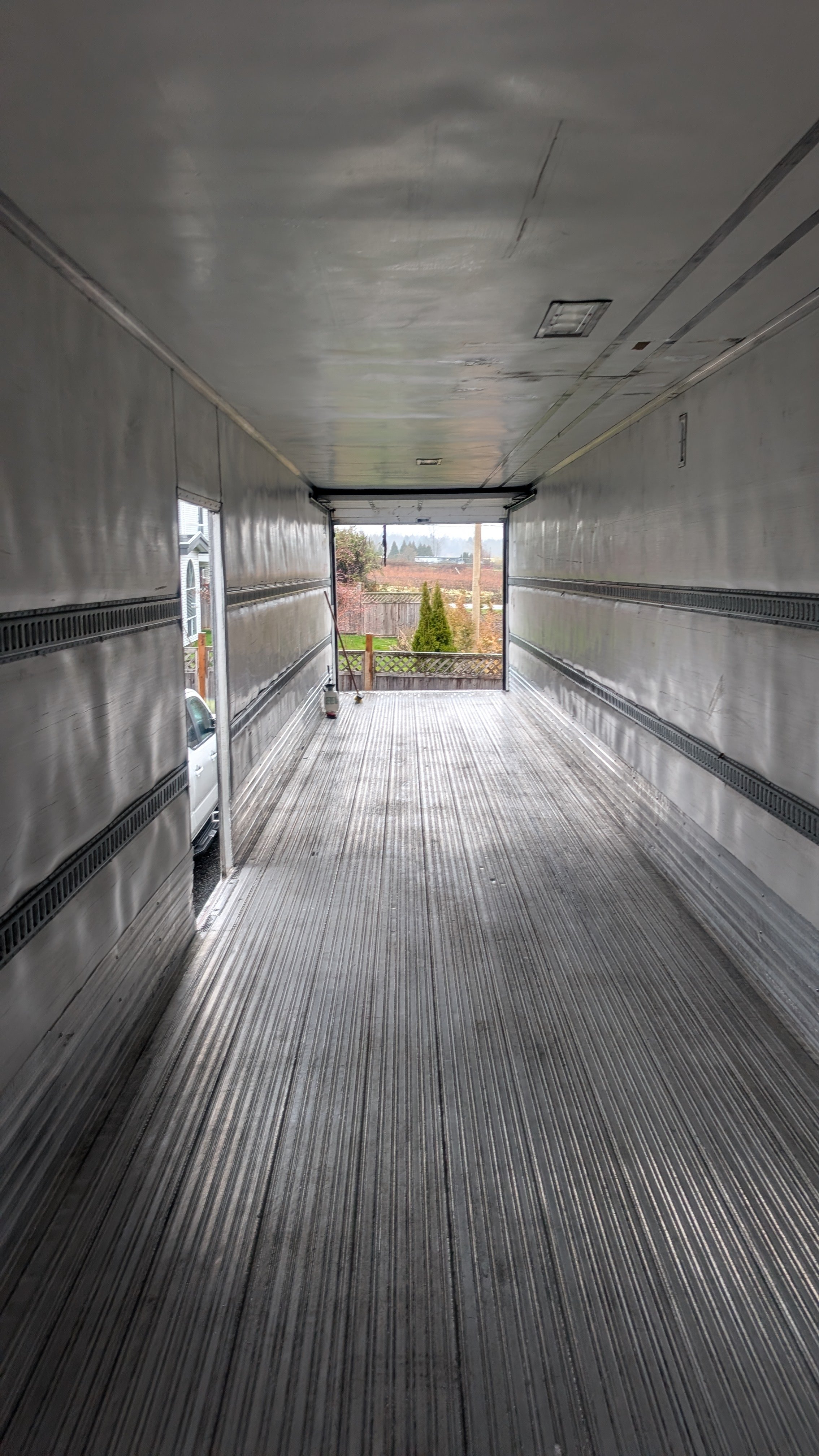 Fraser Valley Fungi trailer farm build in progress