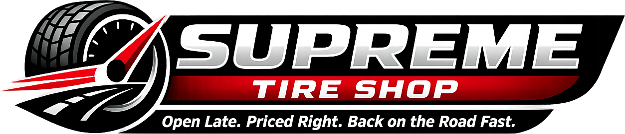 Supreme Tire Shop Logo