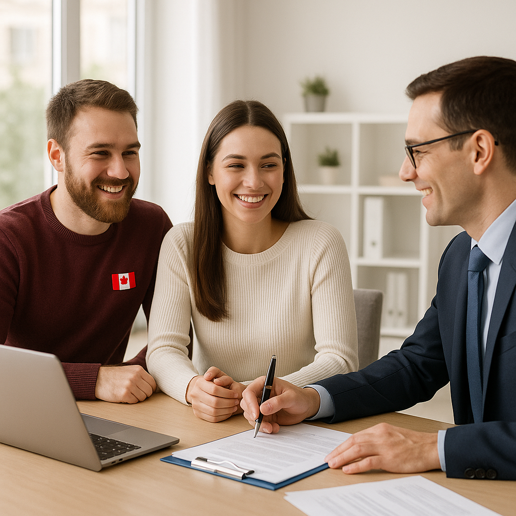 Canadian homeowners benefiting from Bank of Canada rate cut - Family with mortgage renewal 2026 planning and refinance Canada options