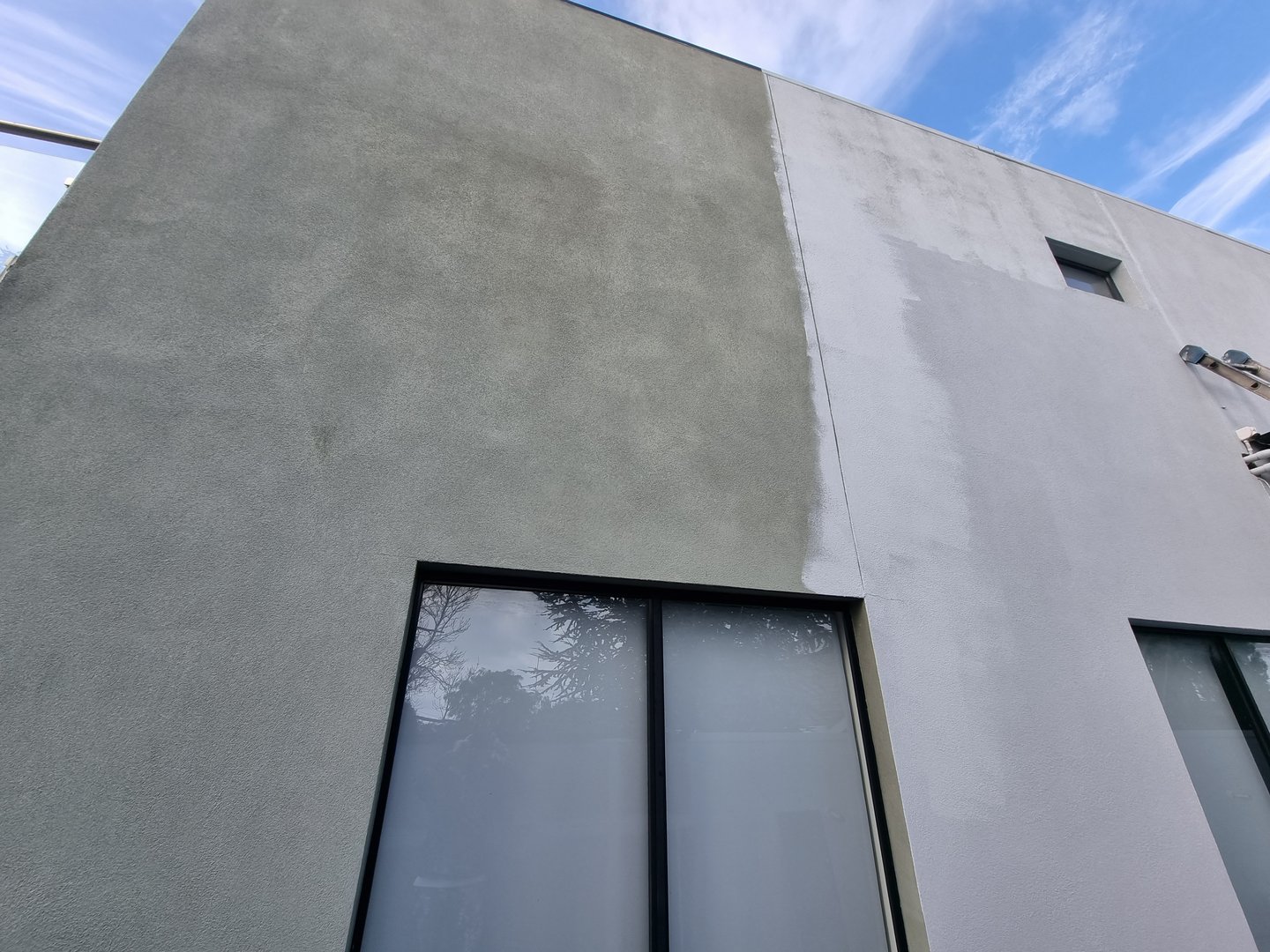 Rendered cladding restoration showing detailed surface work