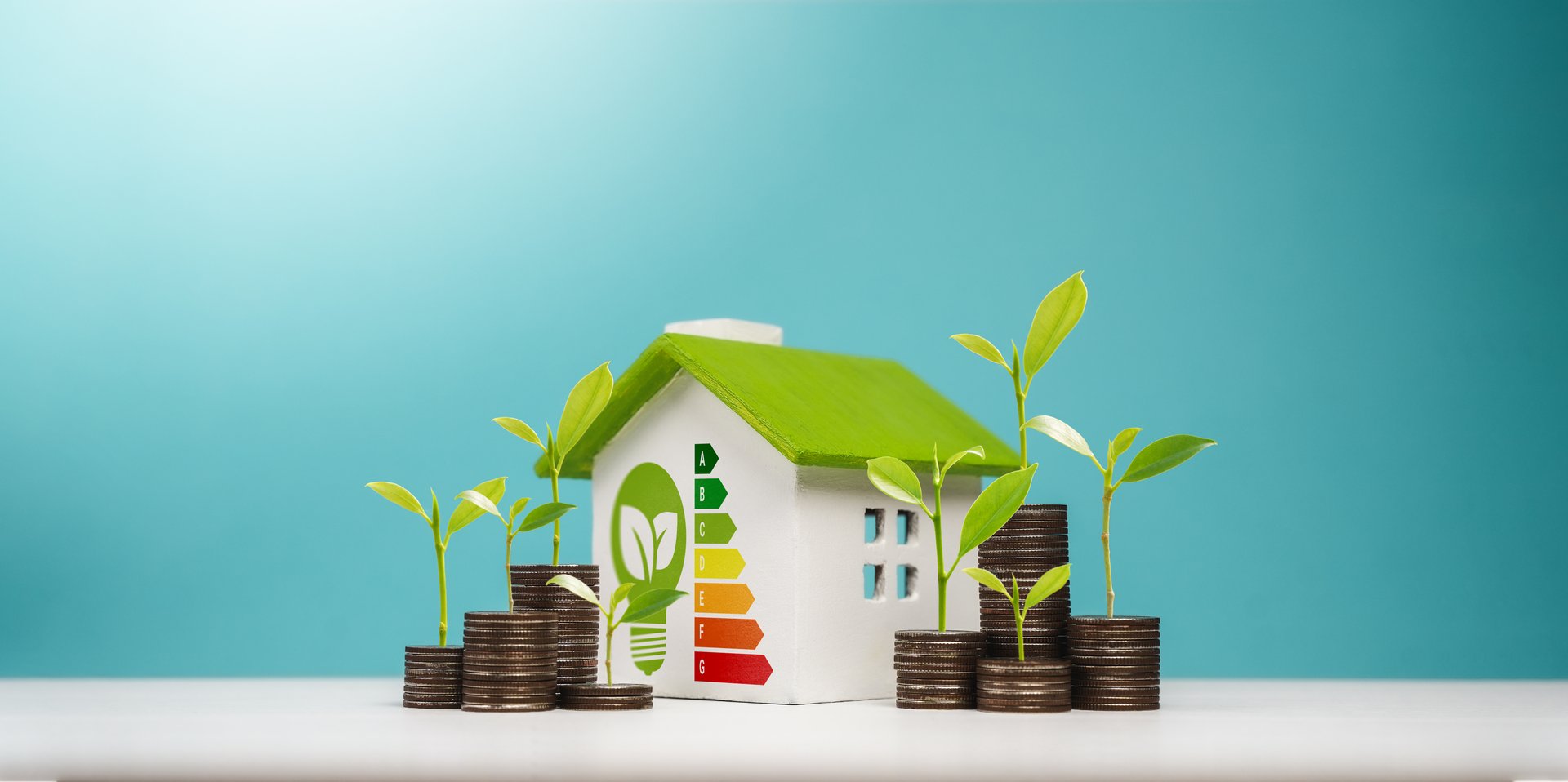 Energy-saving homes, energy efficiency concepts, eco-friendly home improvements, cost savings, low-energy eco-friendly homes, green handshake