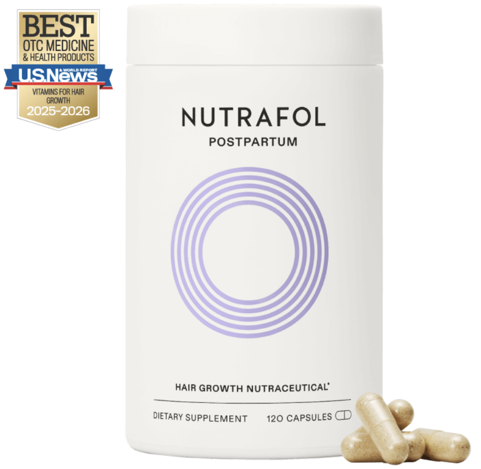 Nutrafol Postpartum supplement bottle