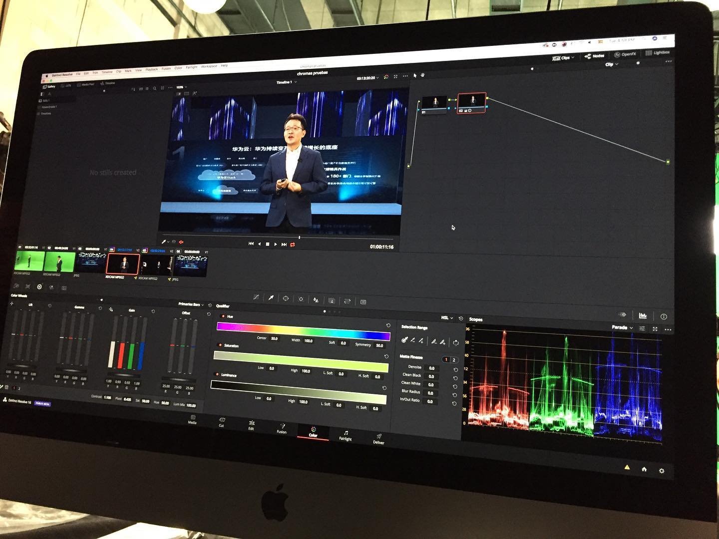 Producción de video con iluminación profesional