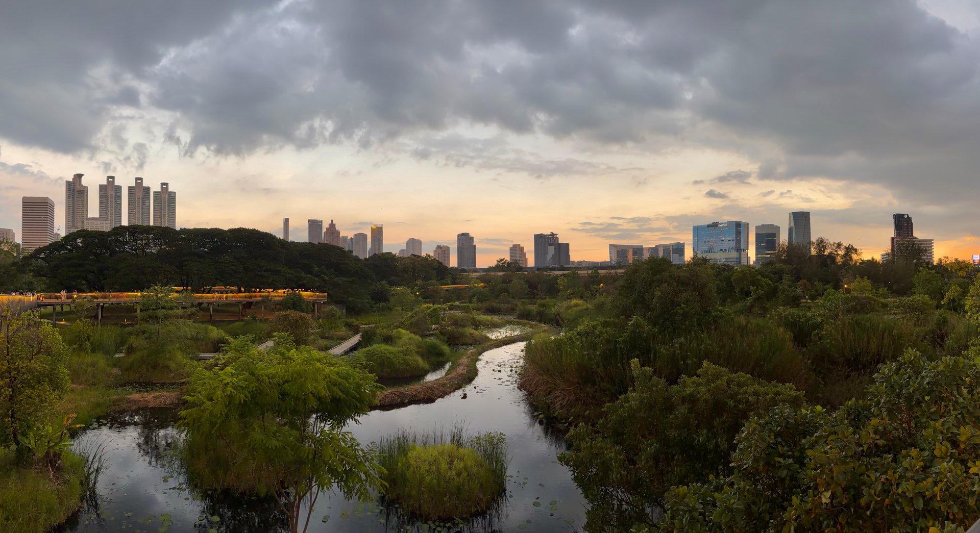 Benjakitti forest park, famousr park in Bangkok, Thailand