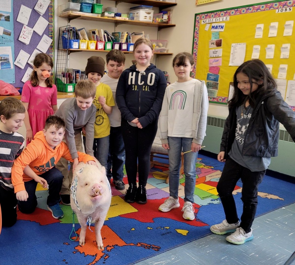 Teacher reading to children