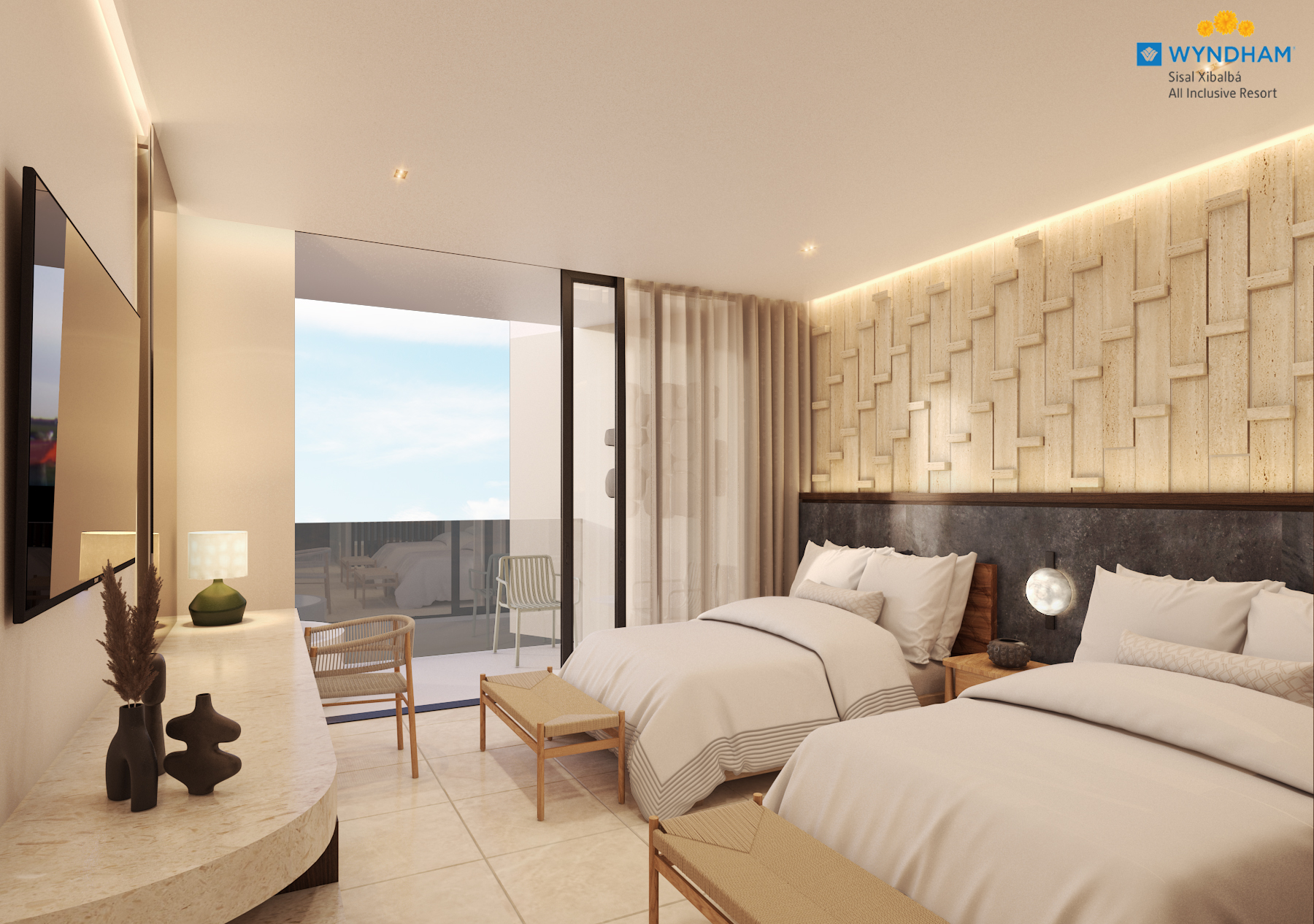 Recámara premium Wyndham Xibalbá