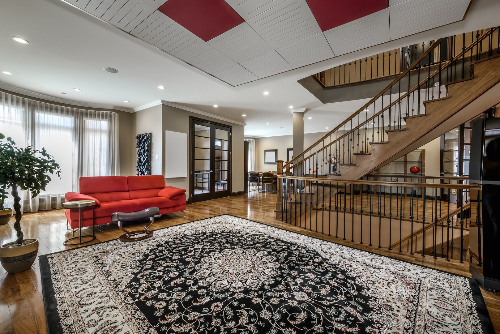 Luxury Norcross home interior with elegant area rug - professional residential rug cleaning services in Norcross Atlanta GA
