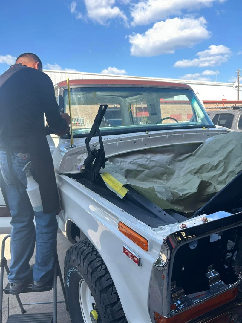 Classic car windshield