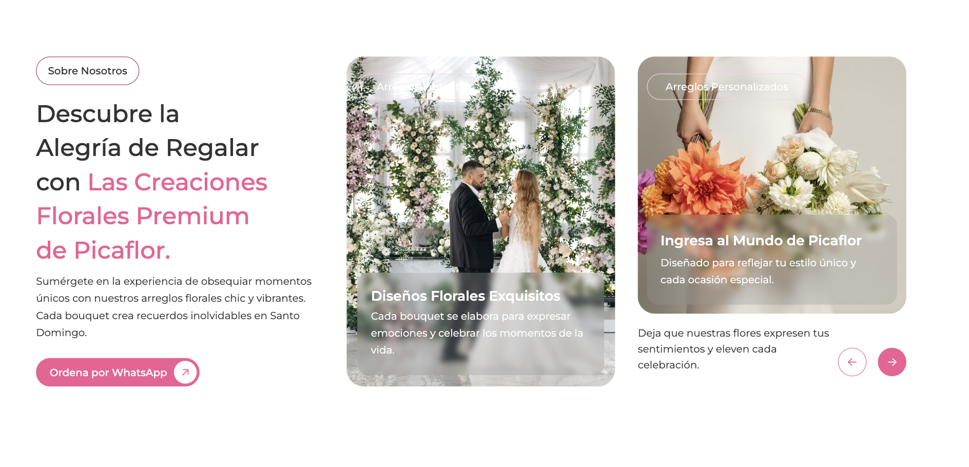 Bloom & Petal Florist Website - Products Section