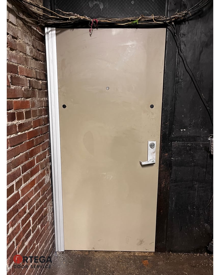 Commercial door installation project