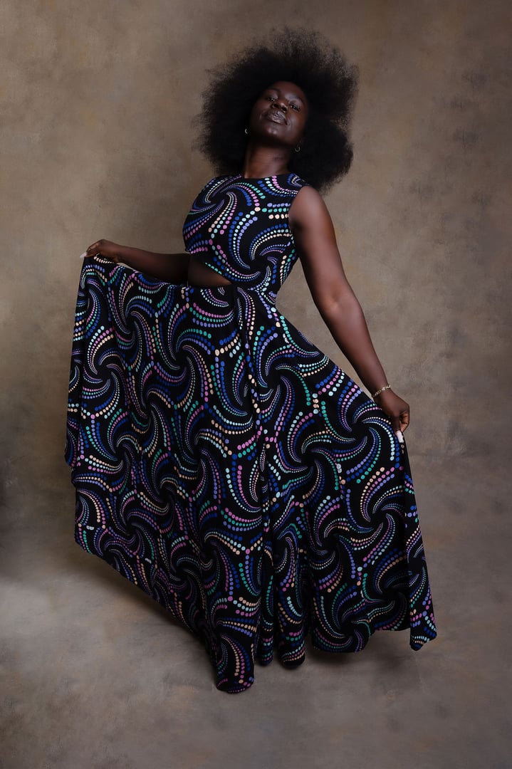 Artistic African-inspired garment