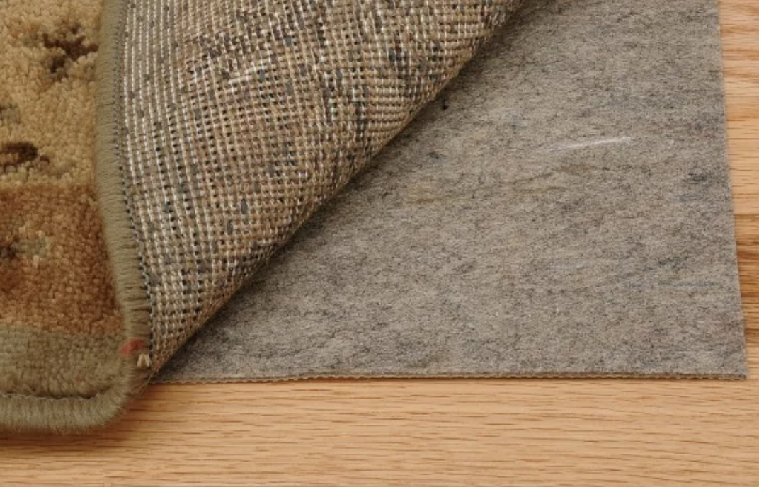 Low Profile All Surface Slide Stop rug pad with 14 oz fiber weight - eco-friendly recycled materials for slim non-slip floor protection