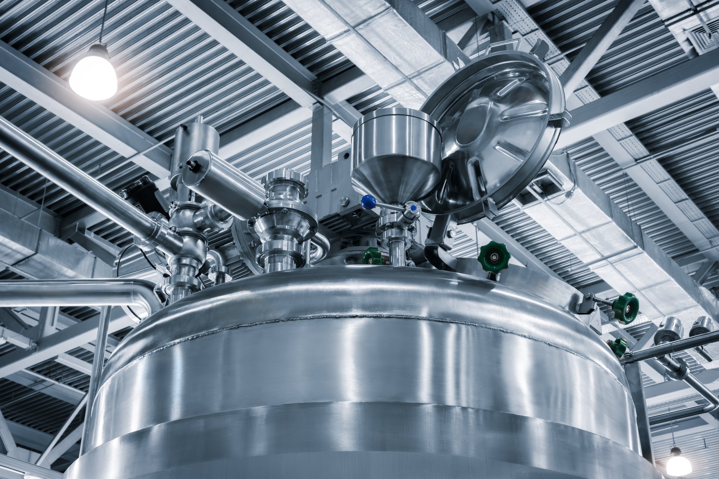 Food production machine stainless steel pipes