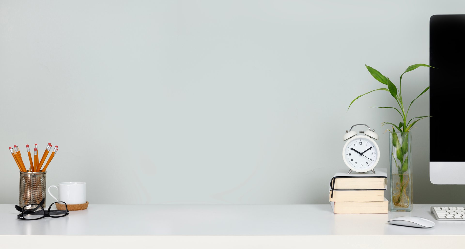 Modern office workspace desk