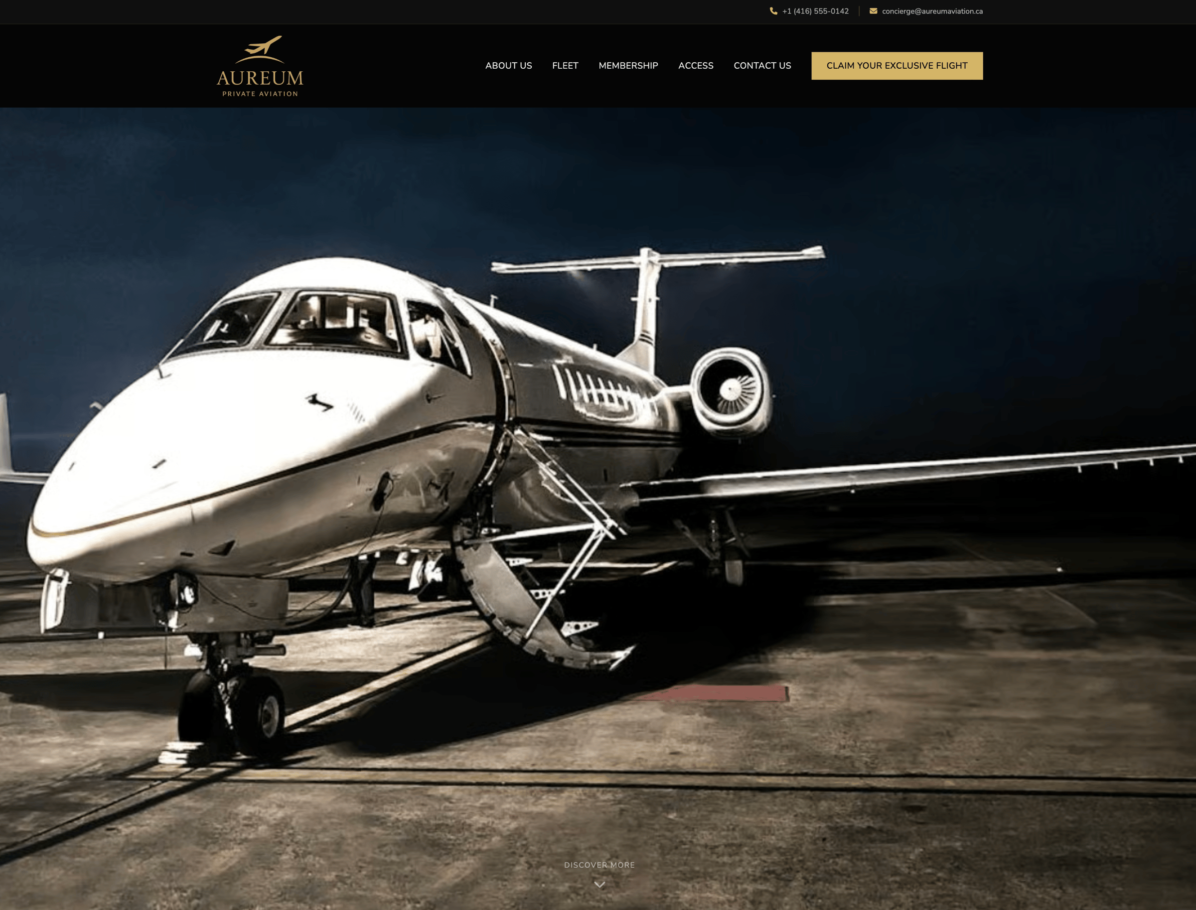 Aureum Private Aviation Website