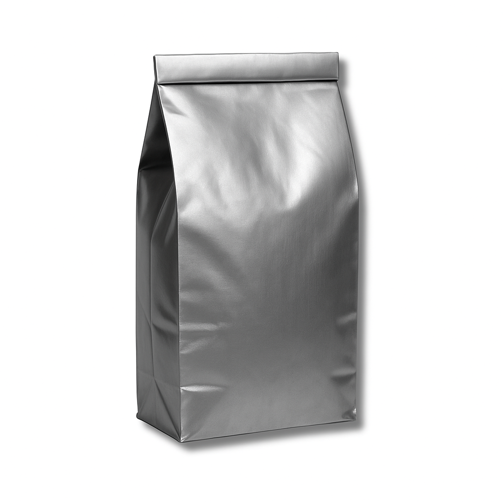 Bolsa fuelle metalizada color plata