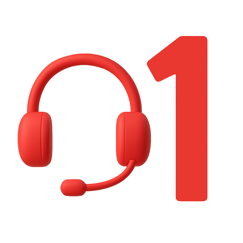 Customer service agent with headset illustration