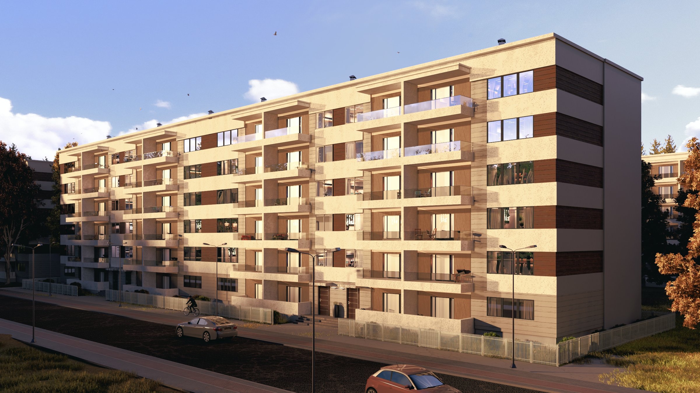 3D-Visualisierung Plattenbau modern – Architekturvisualisierung Leipzig