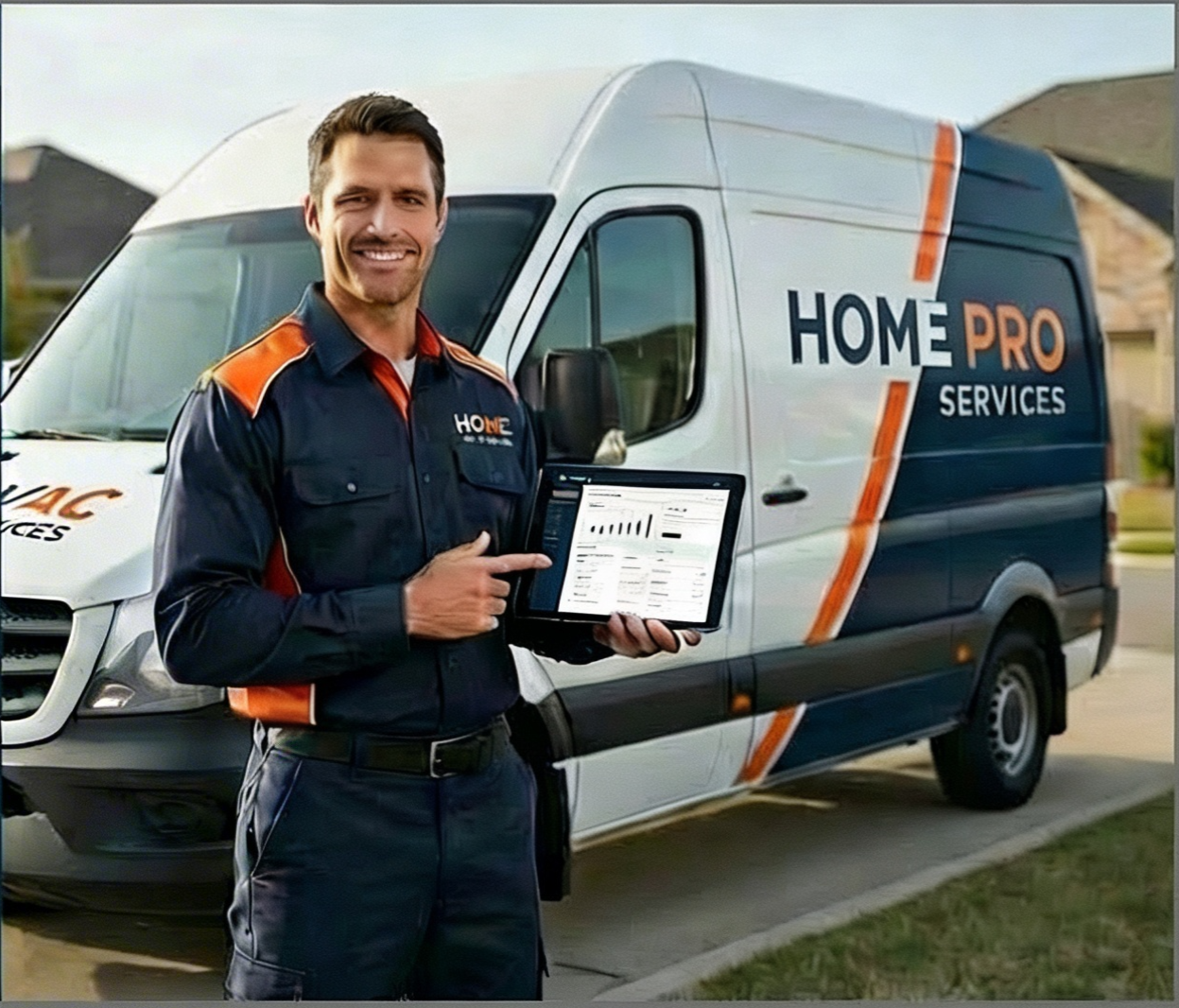 Contractor with tablet