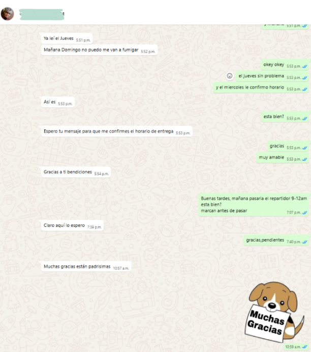 Testimonio real de cliente vía WhatsApp