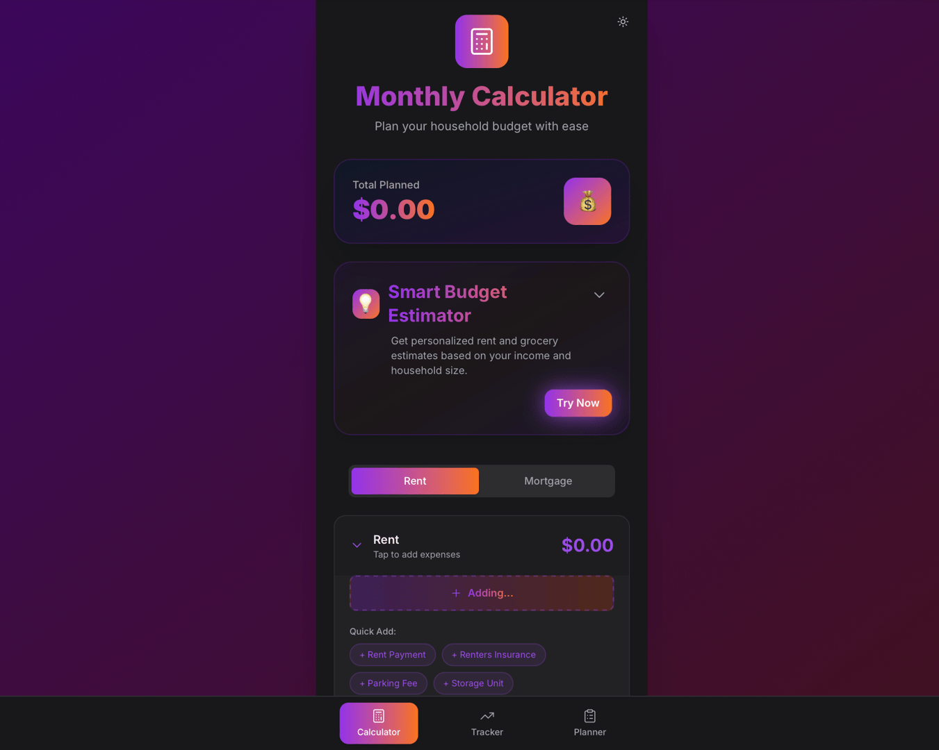 Smart Finance Tracker screenshot